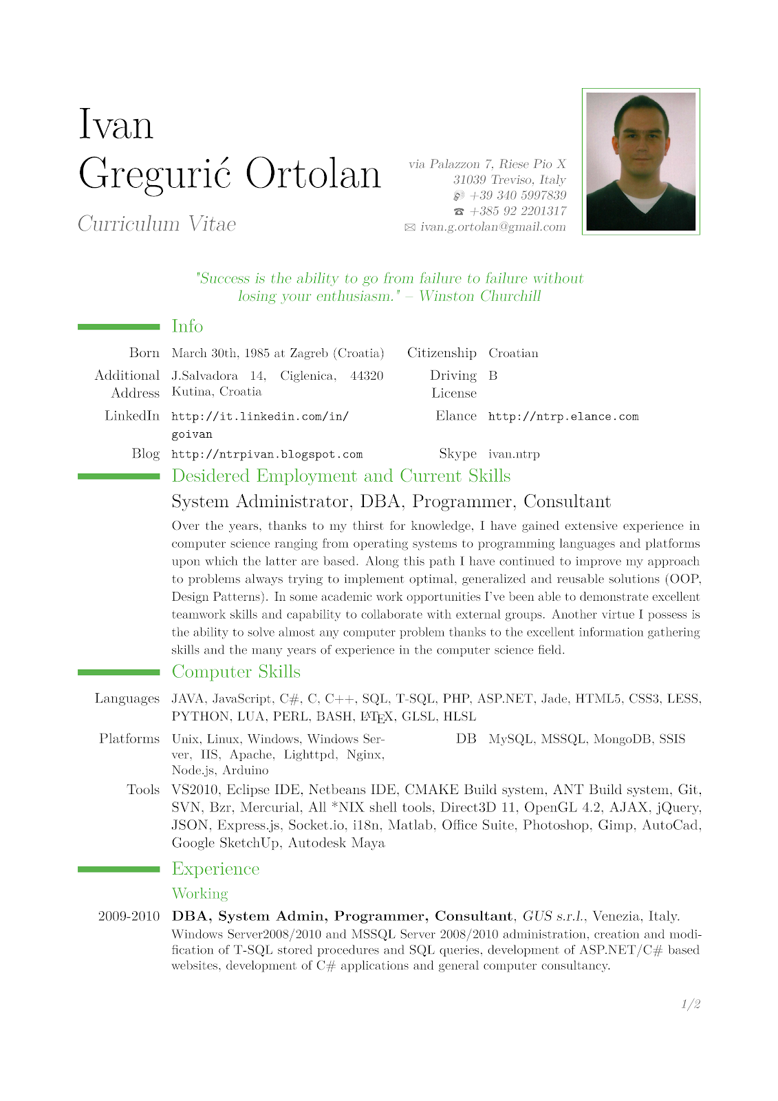 ... there is an example of my cv compiled in english tweaking the template