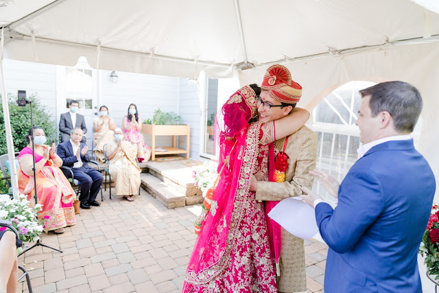 Kent Island COVID Backyard Wedding Photographed by Heather Ryan Photography