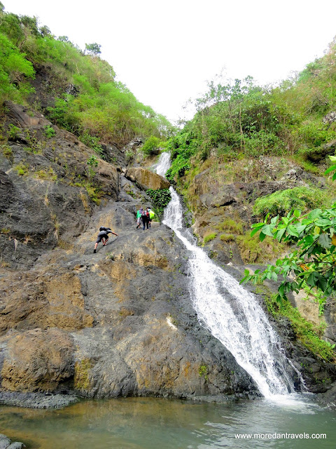 Rock Scrambling at the Second Level of Tungtong Falls