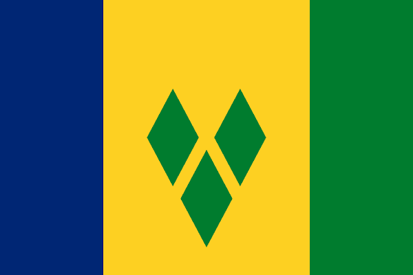 Logo Gambar Bendera Negara Saint Vincent dan Grenadine PNG JPG ukuran 600 px