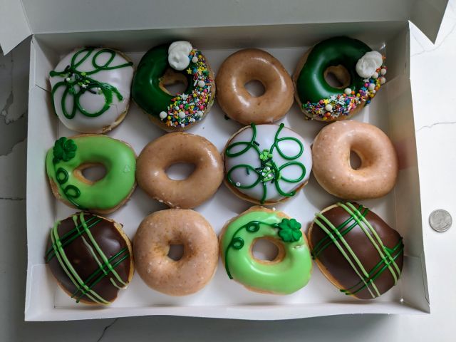 Krispy Kreme's 2024 St. Patrick's Day Donuts.
