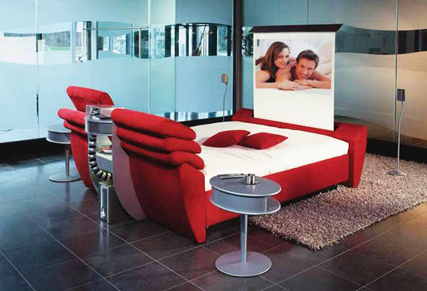 New Way to Enjoy in Bedroom with The RUF-Cinema Bed 