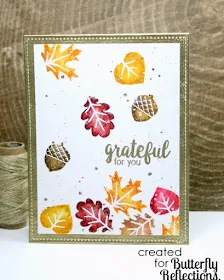 Sunny Studio Stamps: Autumn Splendor Fall Leaves Card by Cassie Tezak