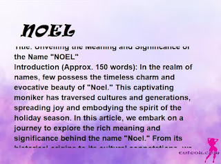 meaning of the name "NOEL"