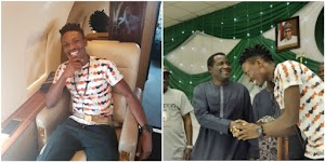 #BBNaija: Efe flies private jet to Jos, welcomed by Governor Simeon Lalong (photos) 