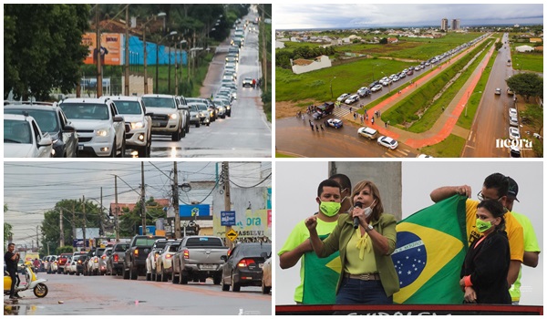 Comerciantes fazem protesto contra decreto do governador da Bahia em Luis Eduardo neste domingo