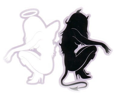 gemini siluet girl symbol