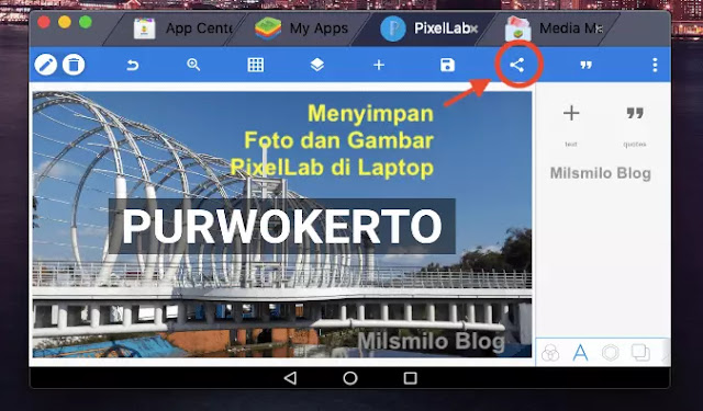 Cara import membuka file foto gambar pixellab di laptop pc macbook