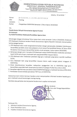 Surat Edaran Simpatika 2019-2020