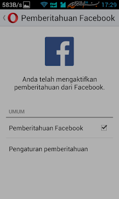 Cara Mematikan Notifikasi Facebook di Opera Mini Android