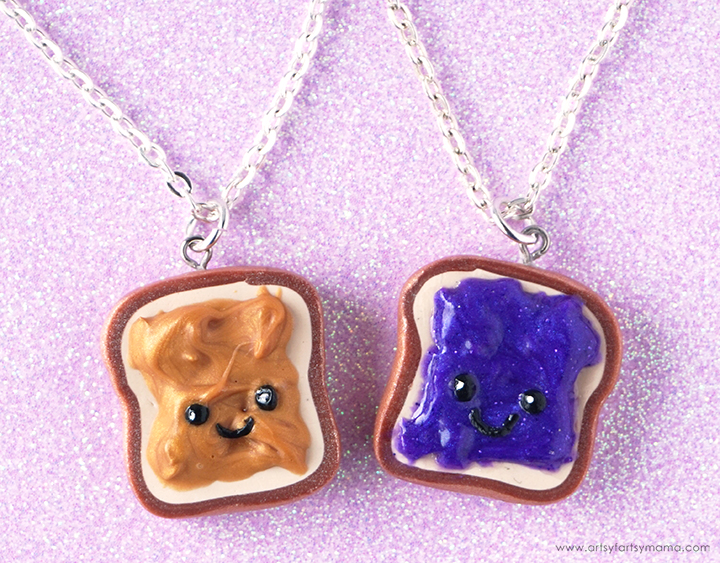 Polymer Clay Peanut Butter & Jelly Charms