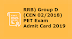 Railway Recruitment Board (RRB) Group D (CEN 02/2018) PET Exam Admit Card 2019