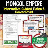 Ancient World History Notes, World History Notes, World History Guided Notes Interactive Notebook, Note Taking, PowerPoints, Anticipatory Guides, Google Classroom Link