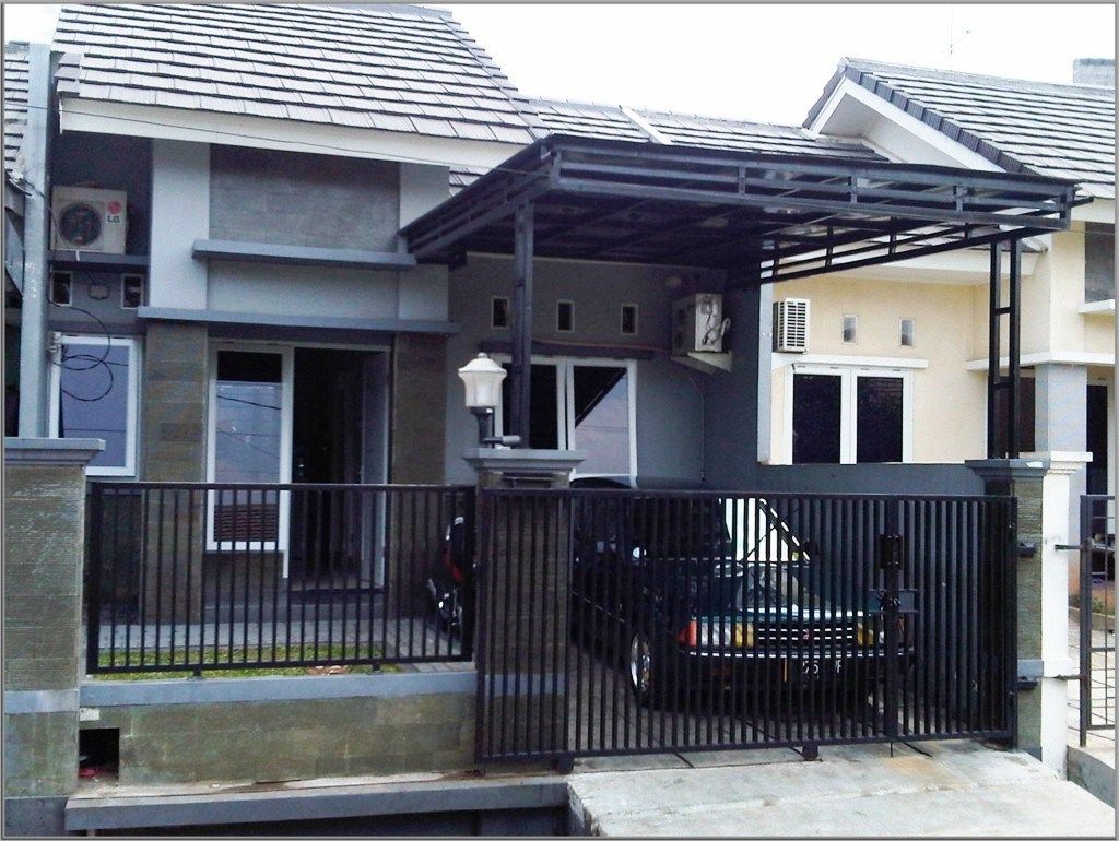 25 model pagar  rumah minimalis type 36 dengan desain 