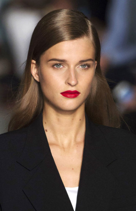 Ultra sleek And Straight Hairstyle