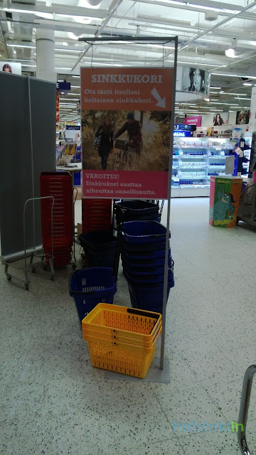 Single baskets (Sinkkukori) at K-Citymarket in Iso Omena