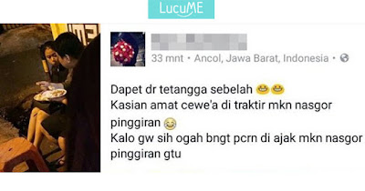 Cewek Ini Ejek Pasangan yang Makan Nasgor di Pinggir Jalan, Netizen Greget!