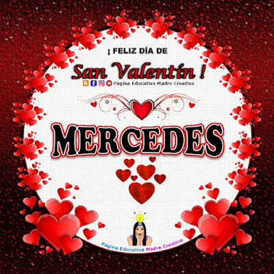 Feliz Día de San Valentín - Nombre Mercedes