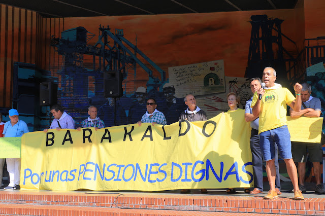 protesta de pensionistas en Barakaldo