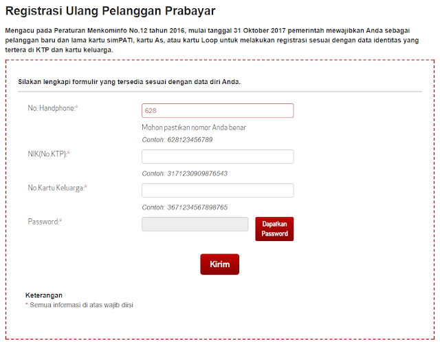 daftar ulang online telkomsel