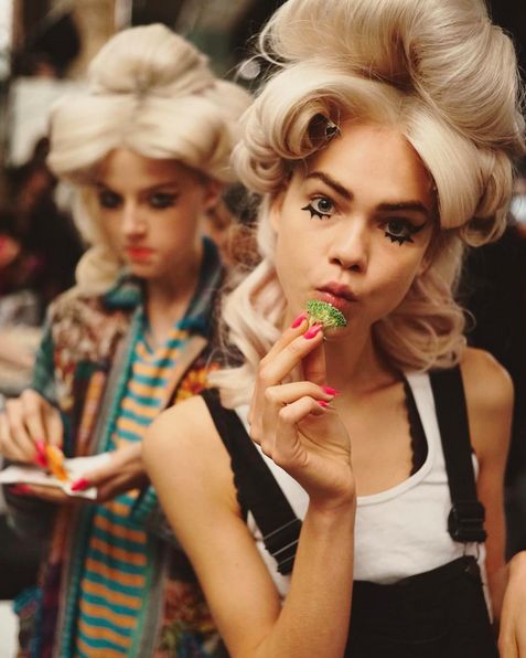 Backstage at Jeremy Scott NYFW S/S 2016