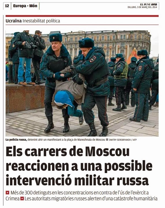 Crimea Manifestacion contra la guèrra a Moscòu