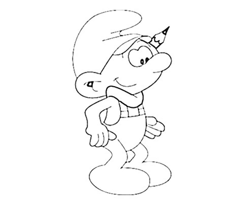 #16 Handy Smurf Coloring Page