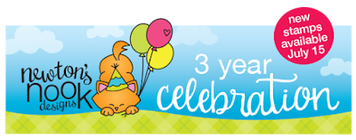 Newton's Nook Designs 3 year celebration and new stamp release #newtonsnook