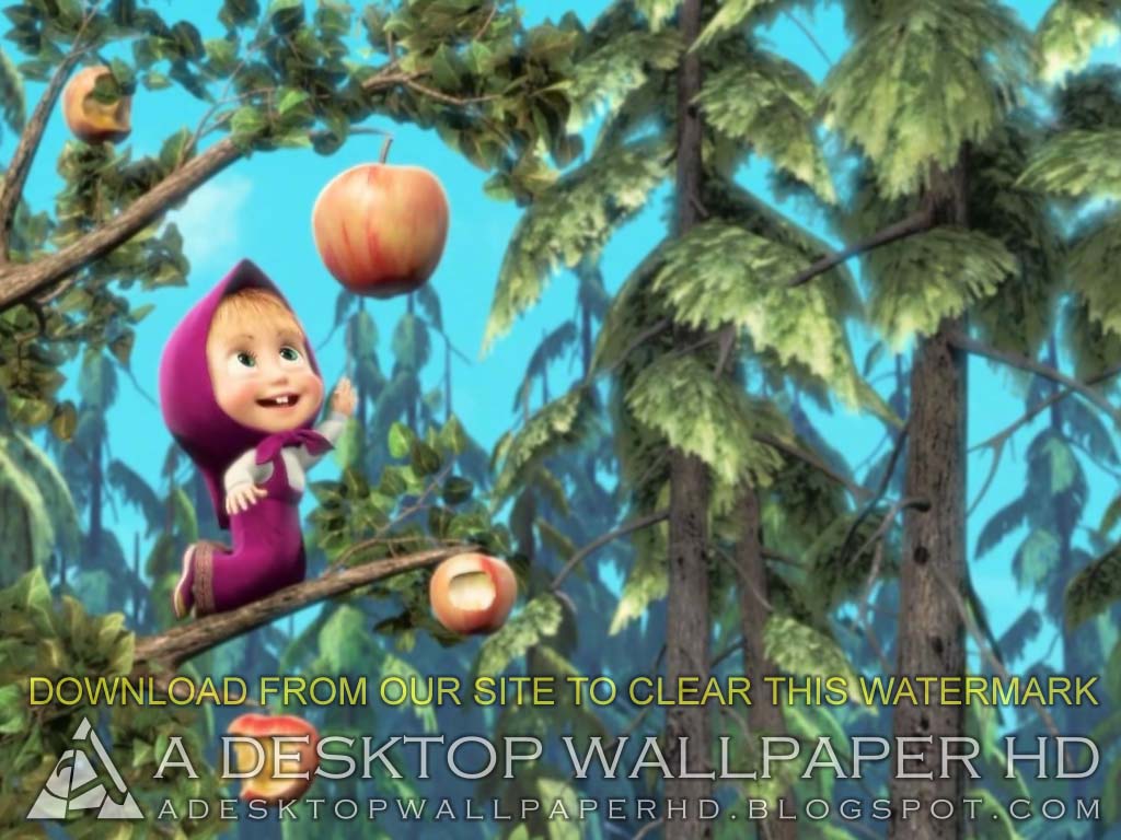 Masha And The Bear Wallpaper masha and the bear apple cartoons desktop 