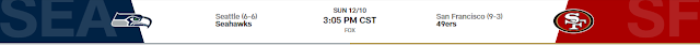 2023 NFL season week 14 Seattle Seahawks vs San Francisco 49ers