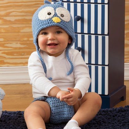 Cutie Blue Bird Hat & Diaper Cover