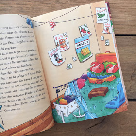 „Die Gäng vom Dach“ von Angelika Niestrath und Andreas Hüging, illustriert von Anna-Lena Kühler, erschienen im Ueberreuther Verlag, Rezension von Kinderbuchblog Familienbücherei