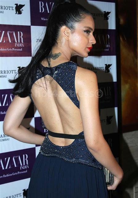 Kangana Ranaut Hot Back pose At Harpers Bazaar