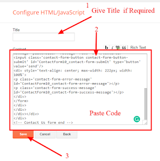Contact Form in blogger Pe Kaise Add kare