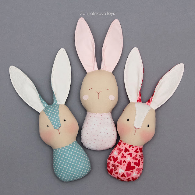 DIY bunny stuffed animals for baby gifts