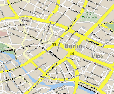 German map Berlin city