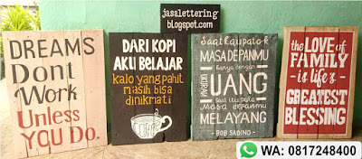 hiasan cafe resto, jasa desain cafe, jasa hand lettering, jasa lettering dinding, pemesanan desain, Pesanan 4 papan Lettering hiasan dinding untuk cafe di Jawa Timur
