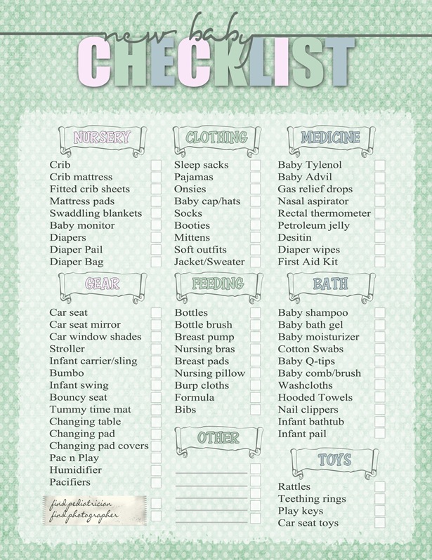 Cropped Stories Free Printable New Baby Checklist