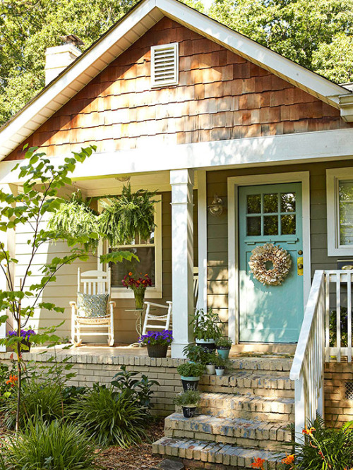 small and cozy front porch
