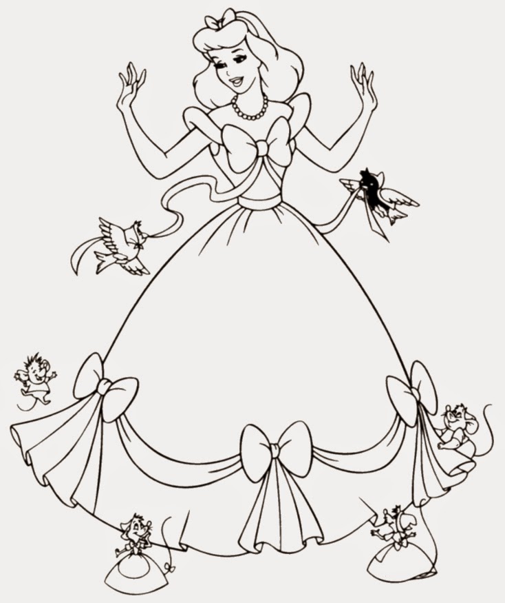the holiday site coloring pages of cinderella free and