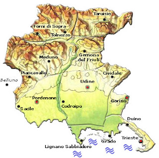 Mappa del Friuli Venezia Giulia