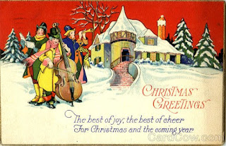 Caroling Music Christmas Greeting Card