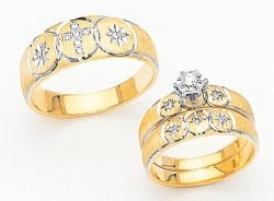 Wedding Ring and a pair of diamond topping