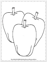 red apple coloring pages