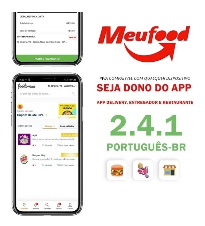 Sistema Ifood Código Fonte Com Painel Admin Foodomaa V2.4.1