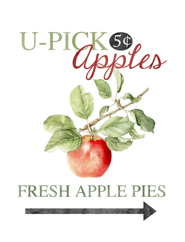 u-pick apple printable