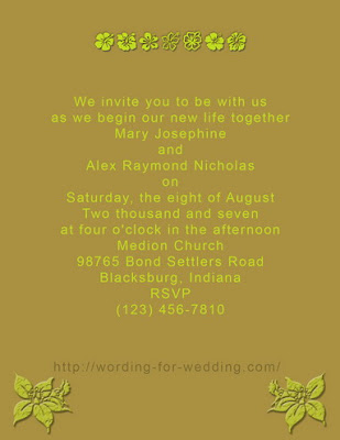 Informal Wedding Invitation Image