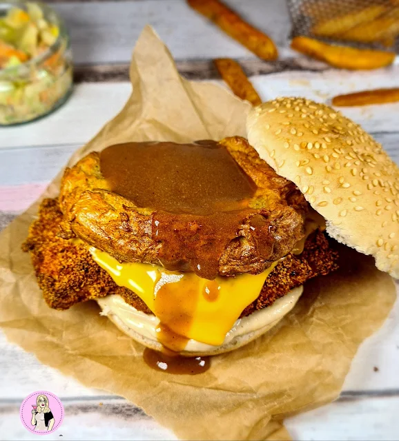 KFC Gravy Burger Fakeaway Recipe slimming world friendly low syn, fakeaway recipe, fakeaway food, fakeaways