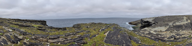 Looking over the cliffs at the northern end of the island.