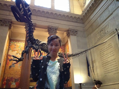 photo: Jin Feng, an NYLC student, at the American Museum of Natural History in Manhattan